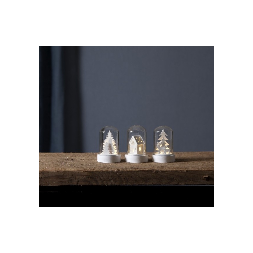 Eglo - Komplet 3x LED božičnih okraskov LED/0,06W/1xCR2032 bela