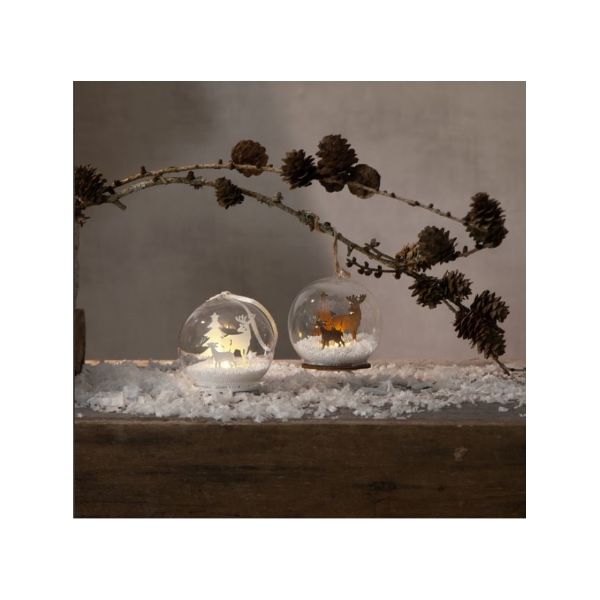 Eglo - LED Božična dekoracija FAUNA 1xLED/0,06W/1xCR2032 rjava