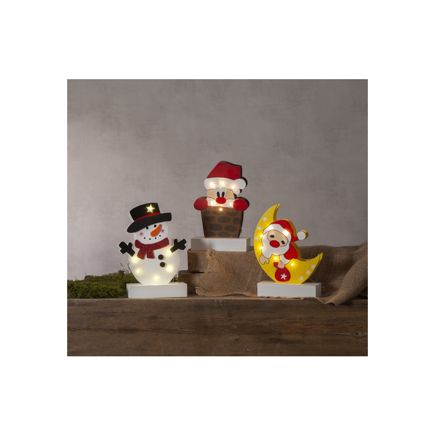 Eglo - LED Božična dekoracija 6xLED/0,06W/2xAA Santa