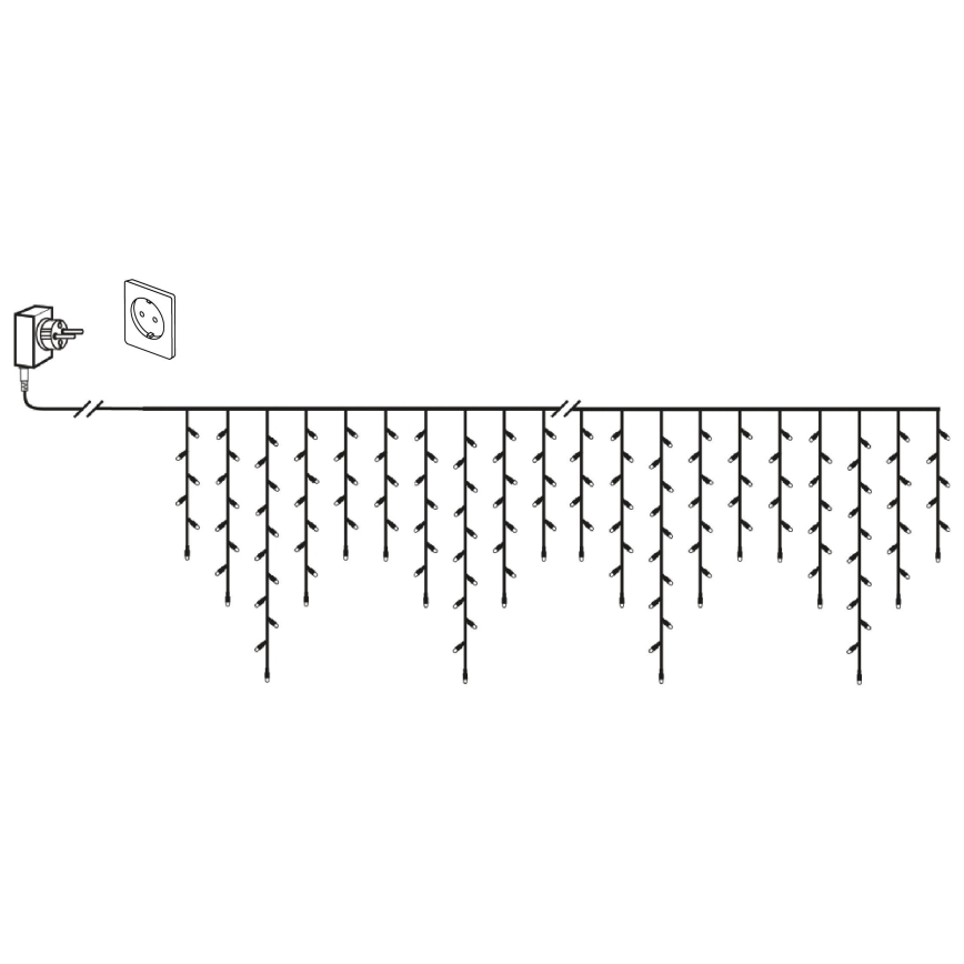 Eglo 410824 - LED Zunanja božična veriga 480xLED/17x0,55m IP44 topla bela