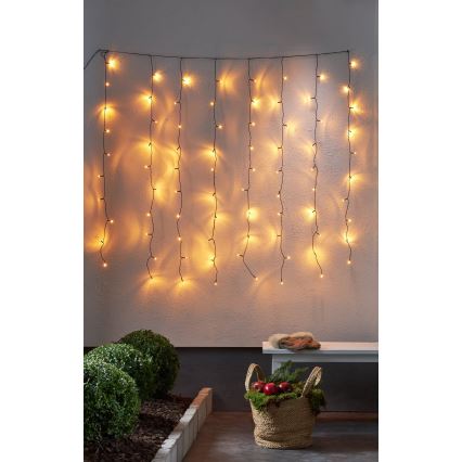 Eglo - LED Zunanja božična zavesa 80xLED 1,3m IP44 topla bela