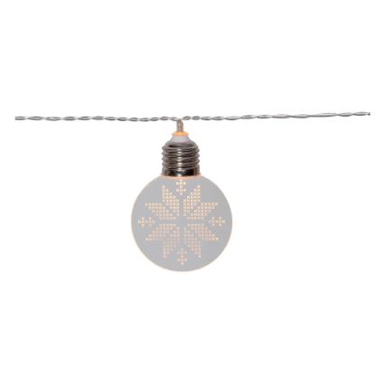 Eglo 411112 - LED Božična veriga ORNAMENT 10xLED/3xAA 1,8m topla bela