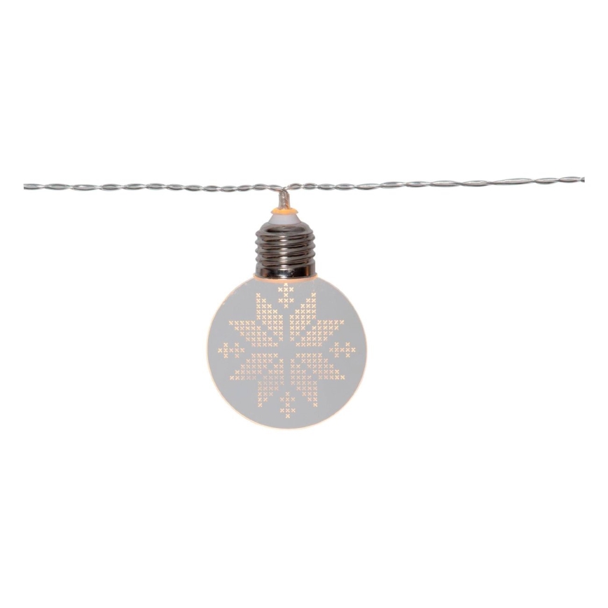 Eglo 411112 - LED Božična veriga ORNAMENT 10xLED/3xAA 1,8m topla bela