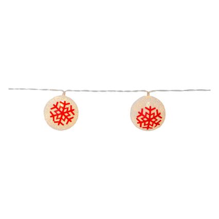 Eglo 411113 - LED Božična veriga ORNAMENT 10xLED/3xAA 1,35m topla bela