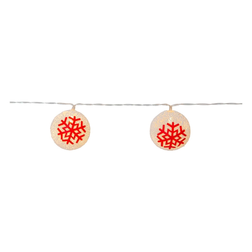 Eglo 411113 - LED Božična veriga ORNAMENT 10xLED/3xAA 1,35m topla bela