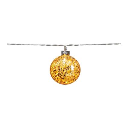 Eglo 411115 -  LED Dekorativna veriga GLITTER 10xLED/2xAA 1,3m topla bela