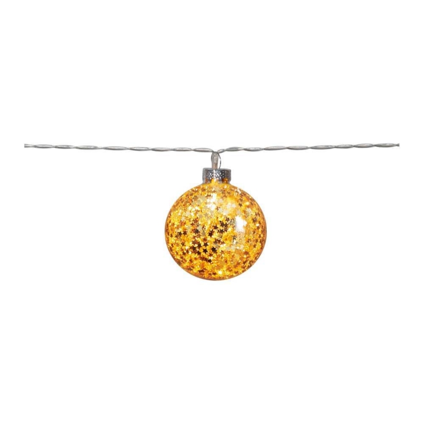 Eglo 411115 -  LED Dekorativna veriga GLITTER 10xLED/2xAA 1,3m topla bela