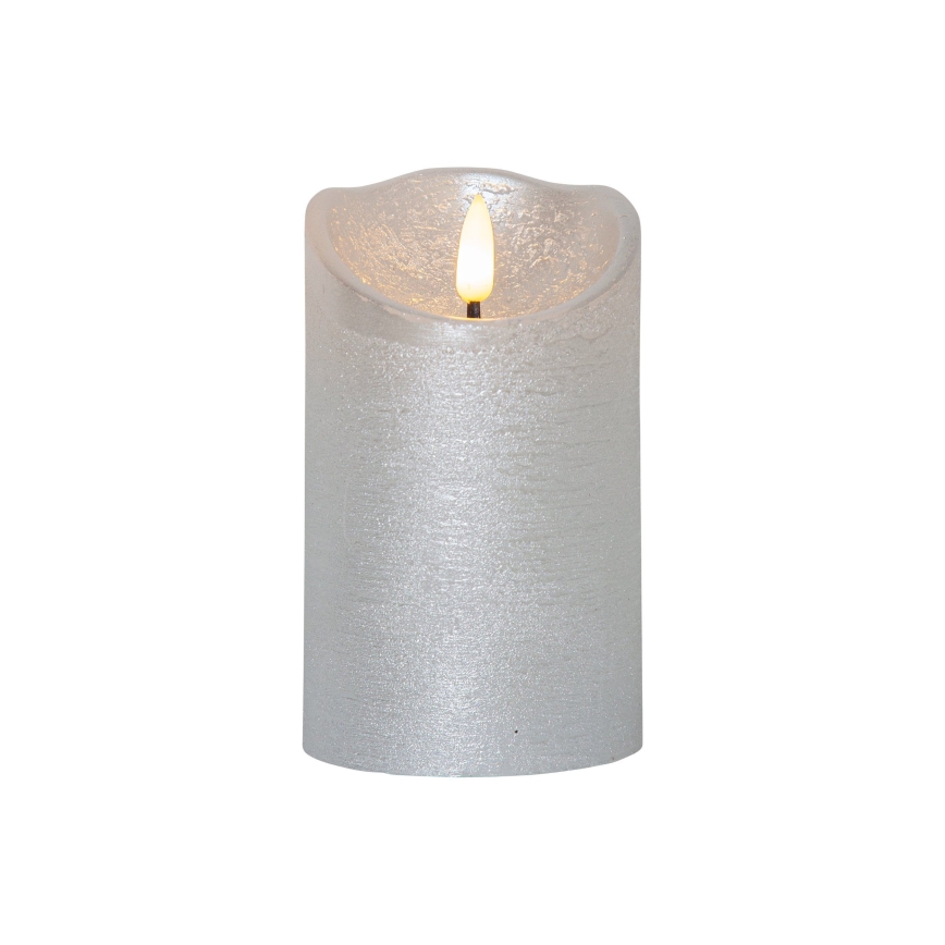 Eglo 411503 - LED sveča FLAMME RUSTIC LED/2xAA srebrna