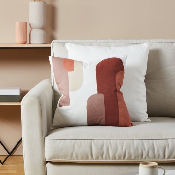 Eglo 420007 - Dekorativna blazina CHEVERY 45x45 cm bela/rdeča