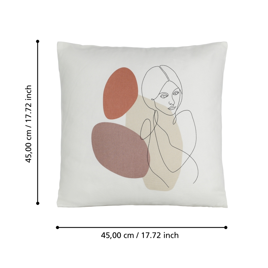 Eglo 420008 - Dekorativna blazina CHEVERY 45x45 cm, večbarvna