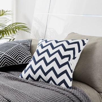 Eglo 420014 - Dekorativni vzglavnik CHEVERY 45x45 cm črna/bela