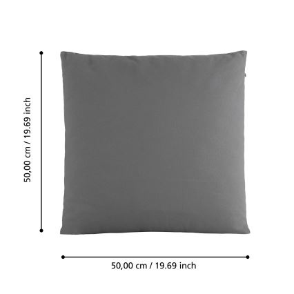 Eglo 420028 - Dekorativna blazina ILES 50x50 cm siva