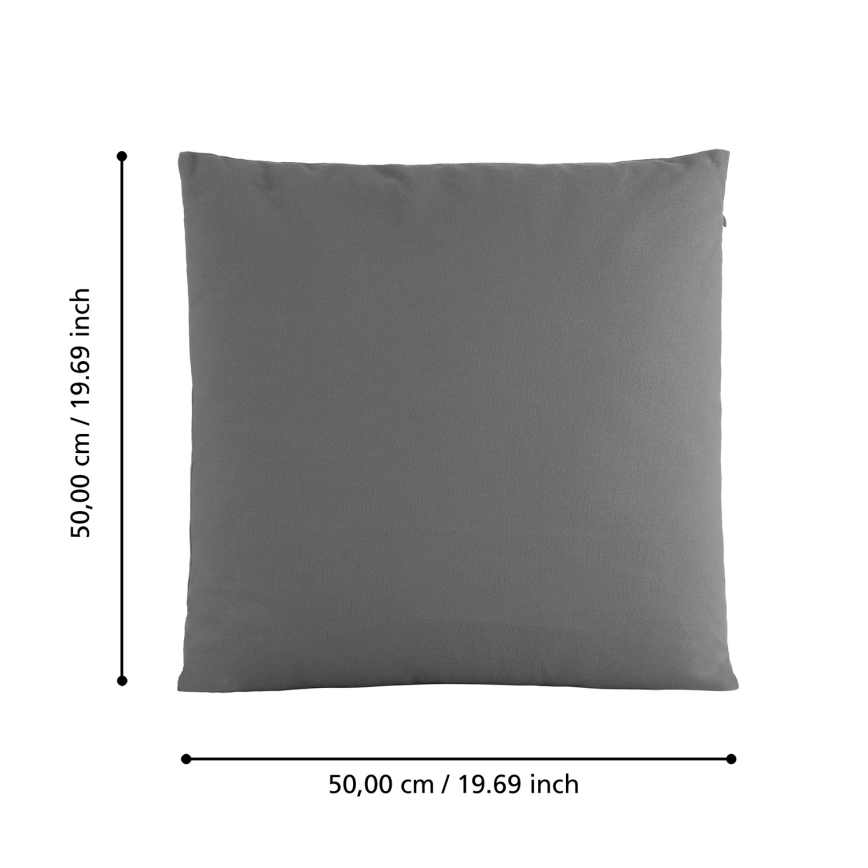 Eglo 420028 - Dekorativna blazina ILES 50x50 cm siva