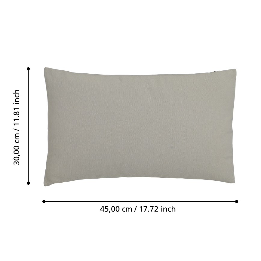 Eglo 420089 - Dekorativna blazina ILES 30x45 cm siva