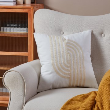 Eglo 420241 - Dekorativna blazina BERHALA 45x45 cm bela/bežna