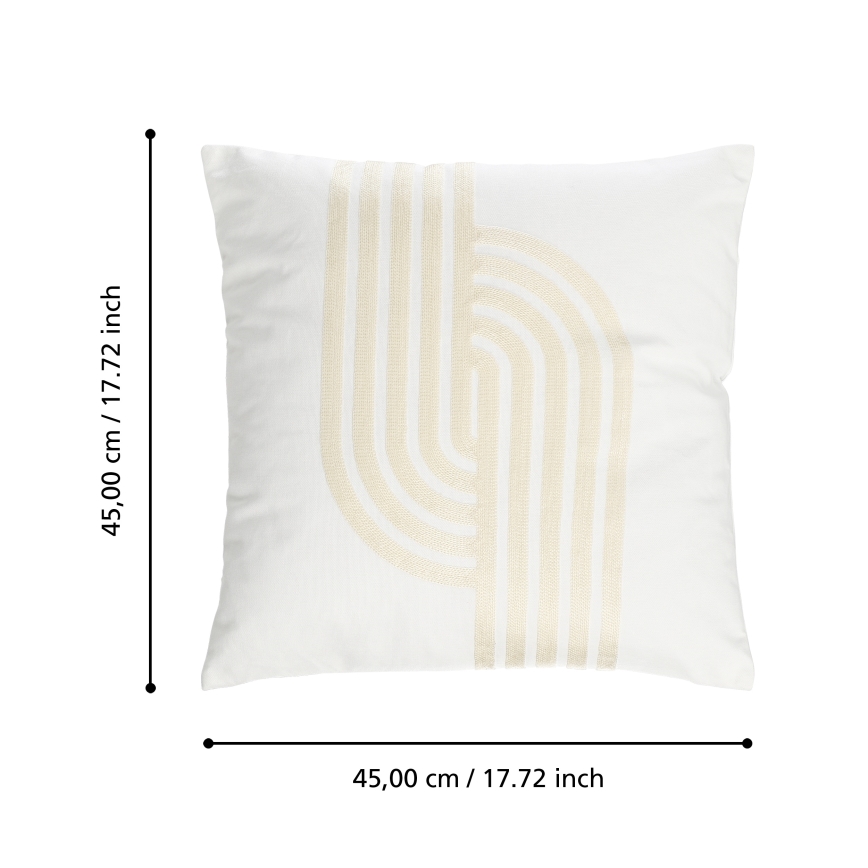 Eglo 420241 - Dekorativna blazina BERHALA 45x45 cm bela/bežna