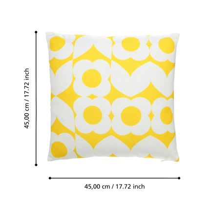 Eglo 420245 - Okrasna blazina TSUNAN 45x45 cm rumena