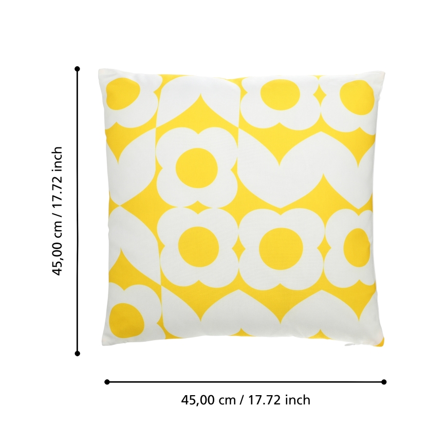 Eglo 420245 - Okrasna blazina TSUNAN 45x45 cm rumena