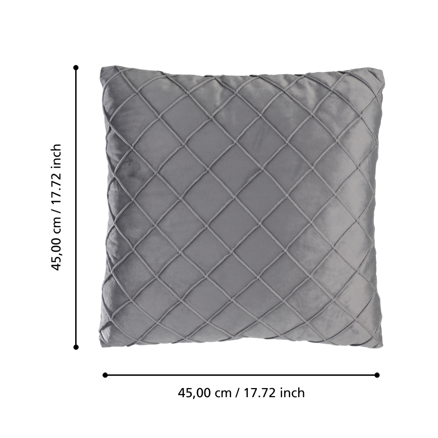 Eglo 420254 - Dekorativna blazina SHOURA 45x45 cm siva