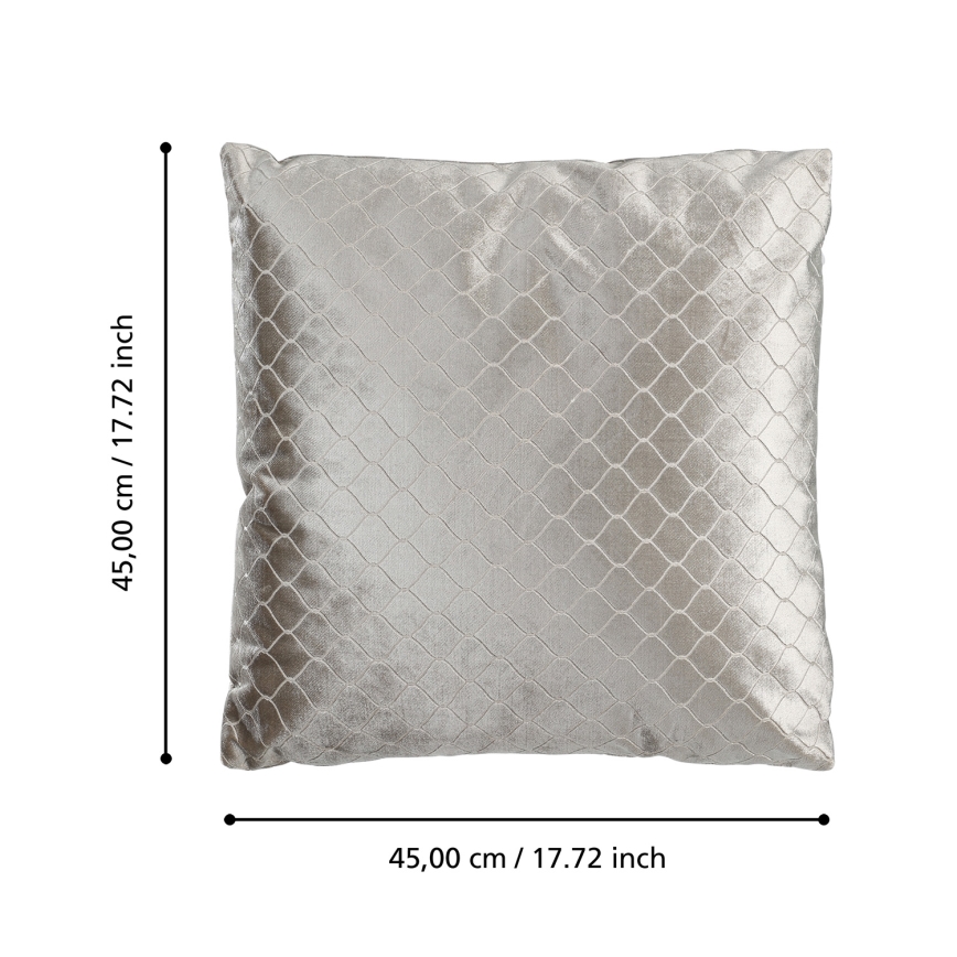 Eglo 420284 - Dekorativna blazina SINGU 45x45 cm siva