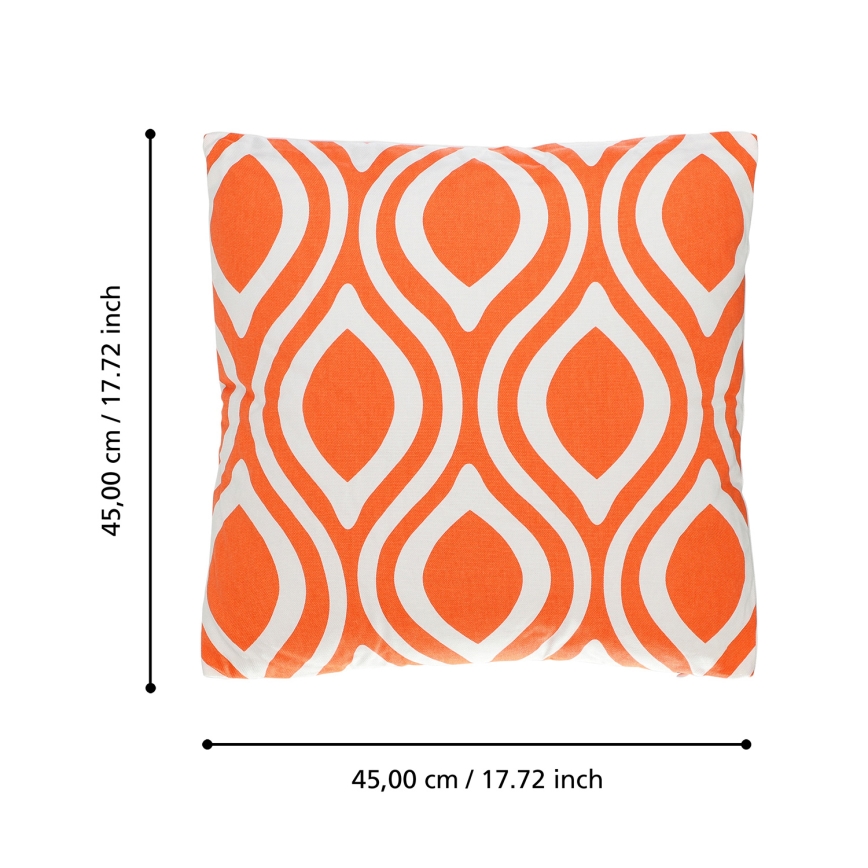 Eglo 420295 - Okrasna blazina CHEVERY 45x45 cm oranžna
