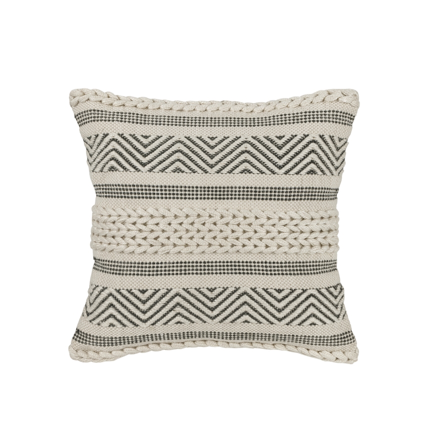 Eglo 420304 - Dekorativna blazina MELUT 45x45 cm kremna/črna