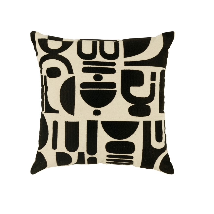 Eglo 420307 - Dekorativna blazina CHEVERY 45x45 cm kremna/črna