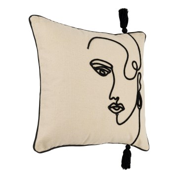 Eglo 420329 - Dekorativna blazina CHEVERY 45x45 cm kremna/črna