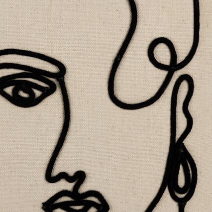 Eglo 420329 - Dekorativna blazina CHEVERY 45x45 cm kremna/črna