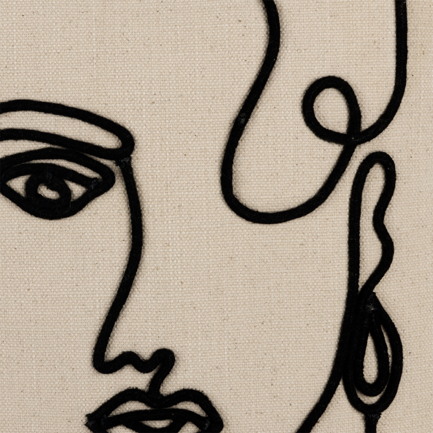 Eglo 420329 - Dekorativna blazina CHEVERY 45x45 cm kremna/črna