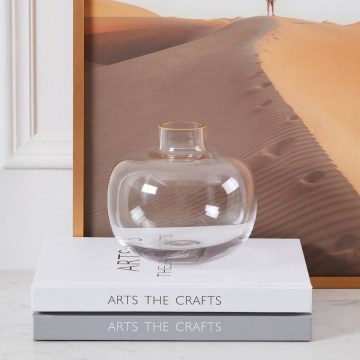 Eglo 421214 - Steklena vaza SIRANANA 11,8x13 cm prozorna/zlata