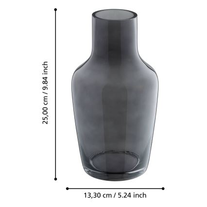 Eglo - Steklena vaza 25x13,3 cm črna