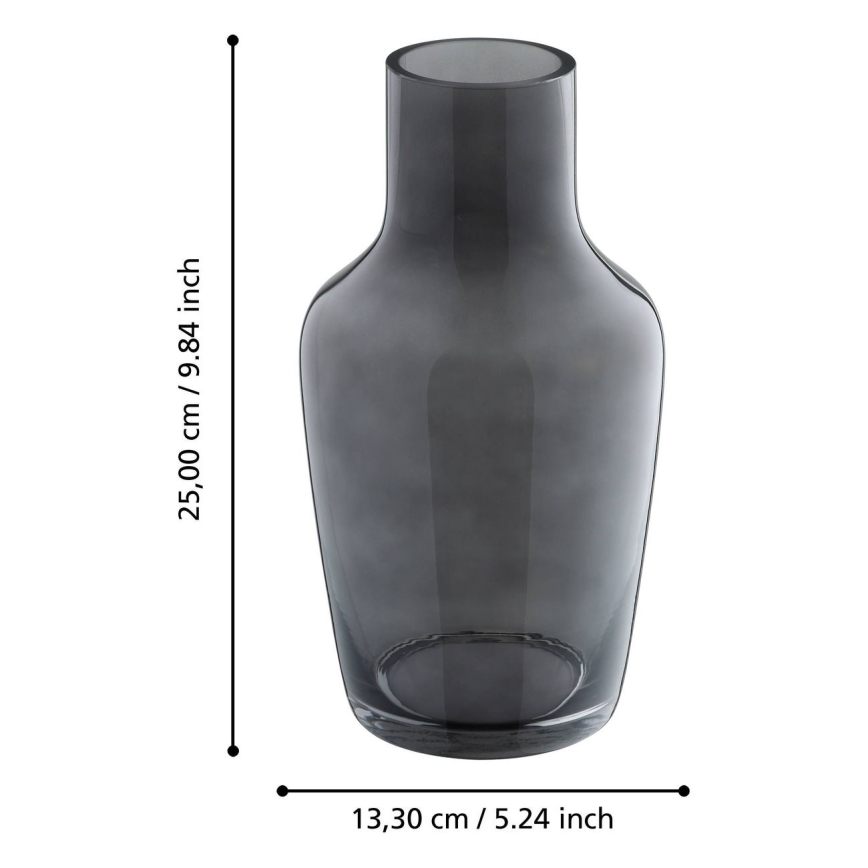 Eglo - Steklena vaza 25x13,3 cm črna