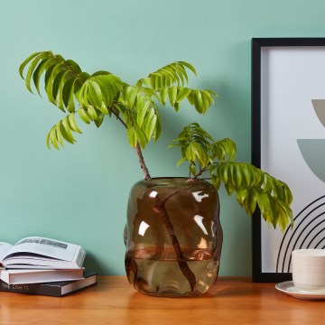 Eglo 421238 - Steklena vaza MAROSAVA 23x20 cm rjava/dimljena