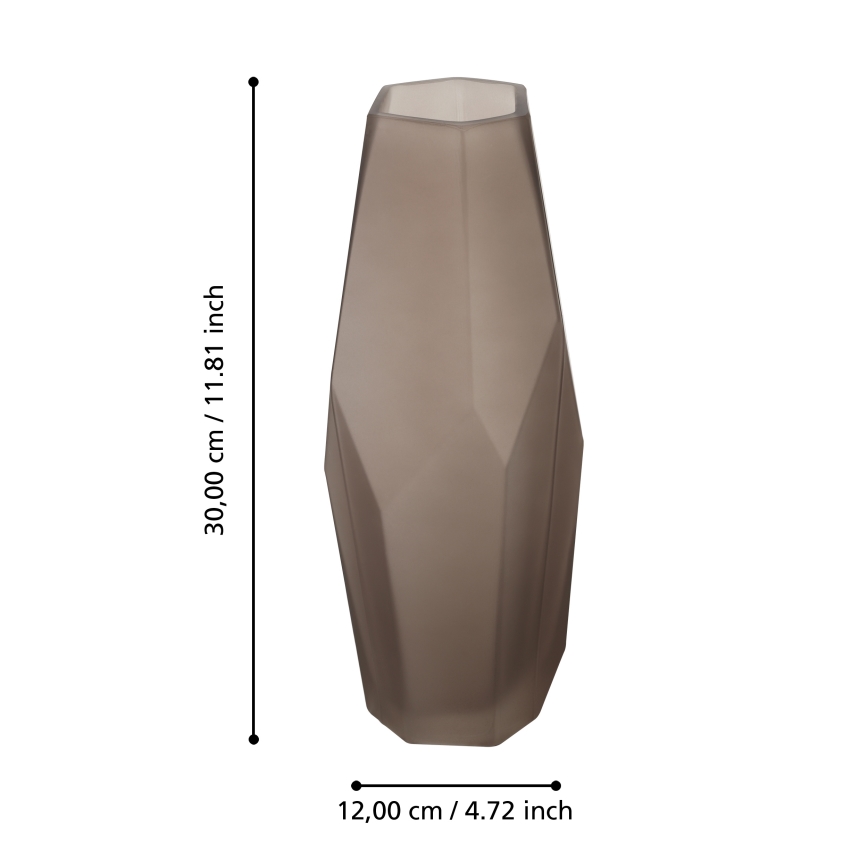 Eglo 421345 - Steklena vaza CLONONY 30x12 cm, rjava