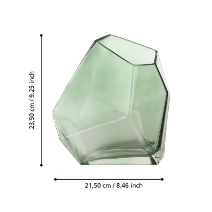 Eglo 421348 - Steklena vaza CLONONY 23,5x15x21,5 cm zelena
