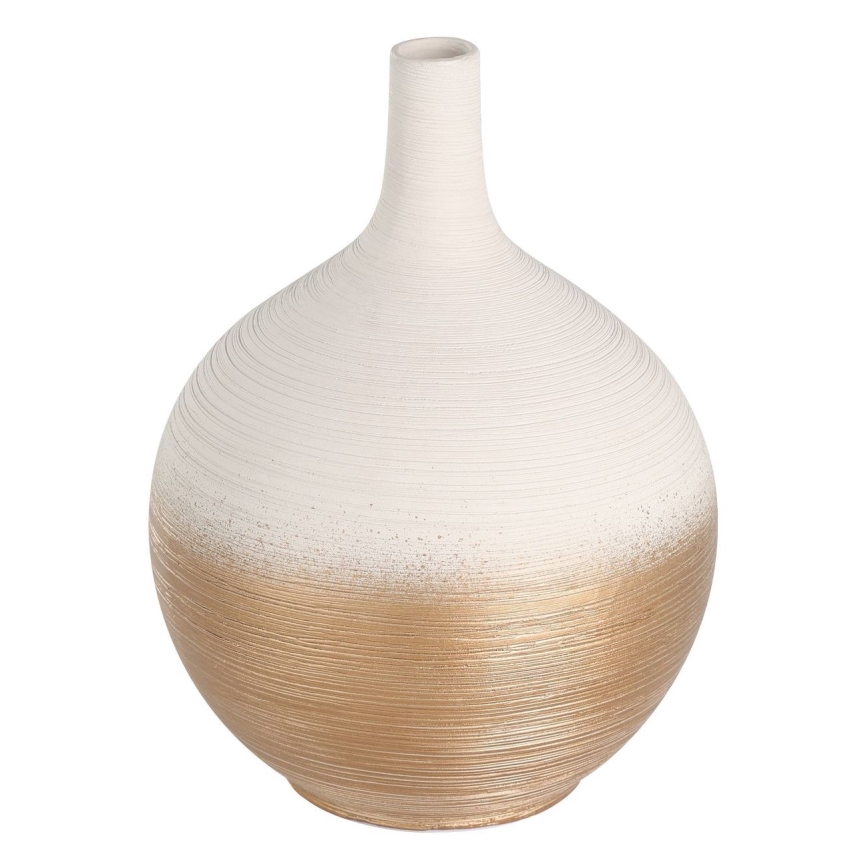Eglo - Keramična vaza 22x16 cm bela/zlata