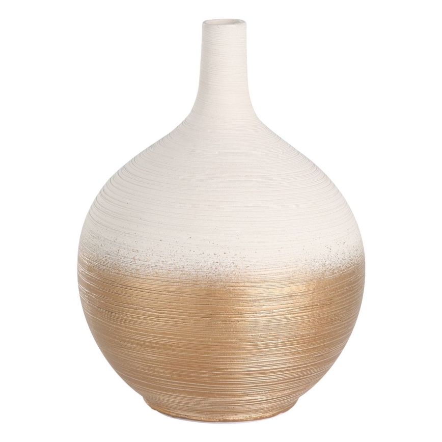 Eglo - Keramična vaza 22x16 cm bela/zlata