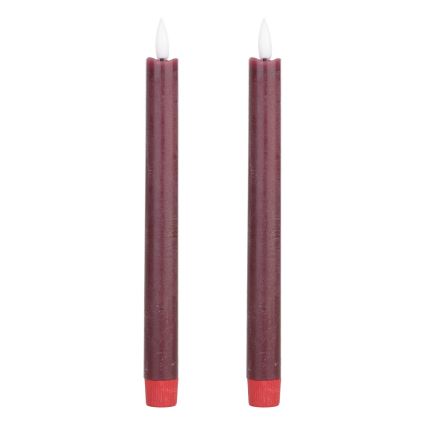 Eglo - SET 2x LED Sveča LED/1xAAA 24,5 cm rdeča