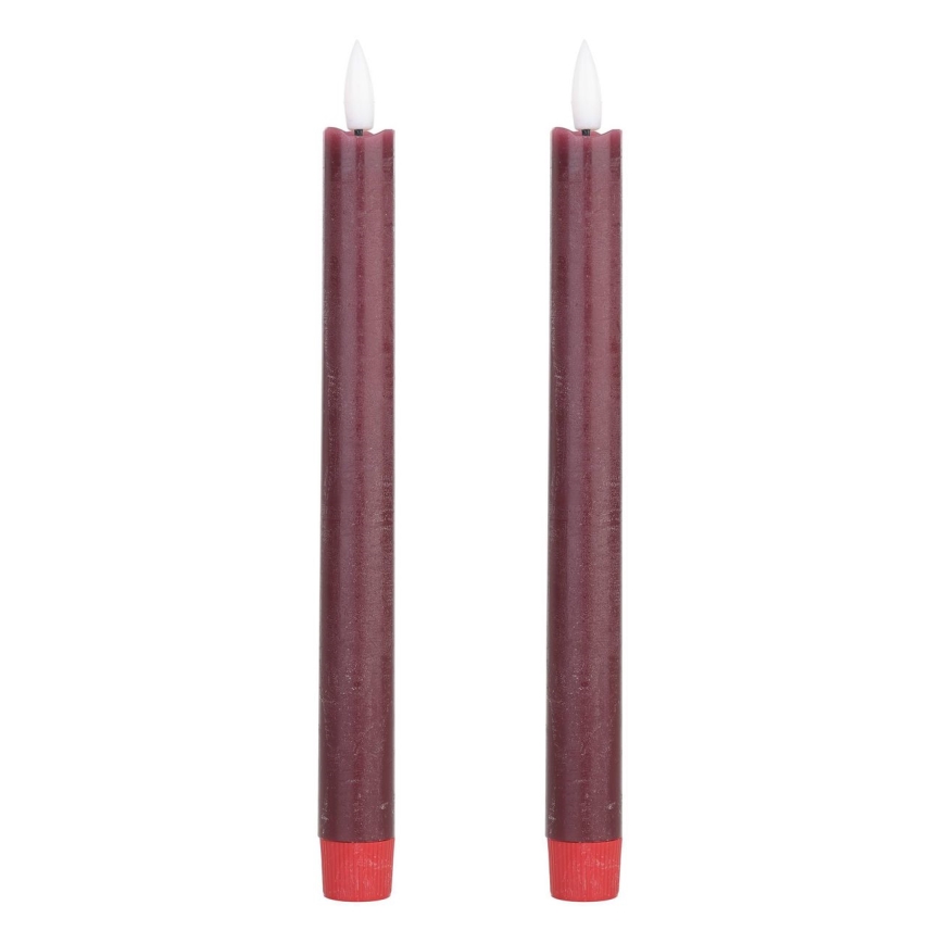 Eglo - SET 2x LED Sveča LED/1xAAA 24,5 cm rdeča