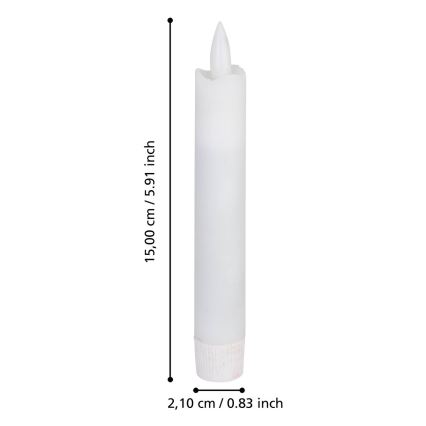 Eglo - SET 2x LED Sveča LED/1xAAA 15 cm bela