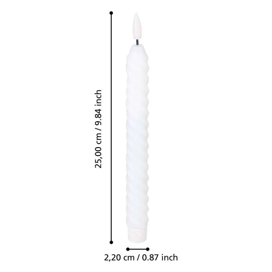 Eglo - SET 2x LED Sveča LED/1xAAA 25 cm bela