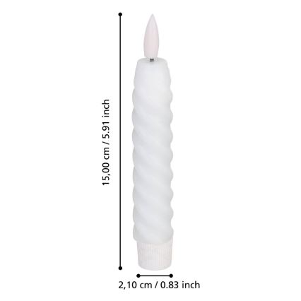 Eglo - SET 2x LED Sveča LED/1xAAA 15 cm bela