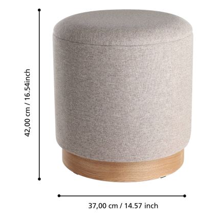 Eglo - SET 2x Tabure pr. 30,5/37 cm rjava