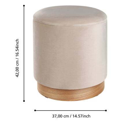 Eglo - SET 2x Tabure pr. 30,5/37 cm bež