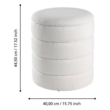 Eglo - SET 2x Tabure pr. 33,5/40 cm bela
