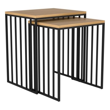Eglo 424143 - Komplet 2x stranska mizica TOZAWA rjava/črna