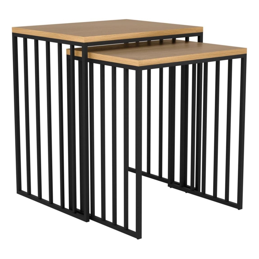 Eglo 424143 - Komplet 2x stranska mizica TOZAWA rjava/črna