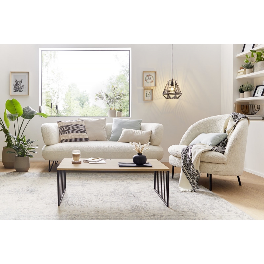 Eglo 424801 - Klubska mizica AUKSIDE 53,5x100 cm rjava/črna