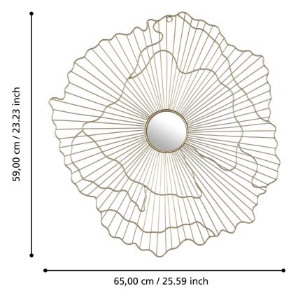 Eglo - Stensko ogledalo 59x65 cm zlata